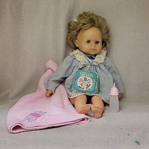 VINTAGE GOTZ MODELL BLONDE HAIR BLUE EYES DOLL 18" TALL